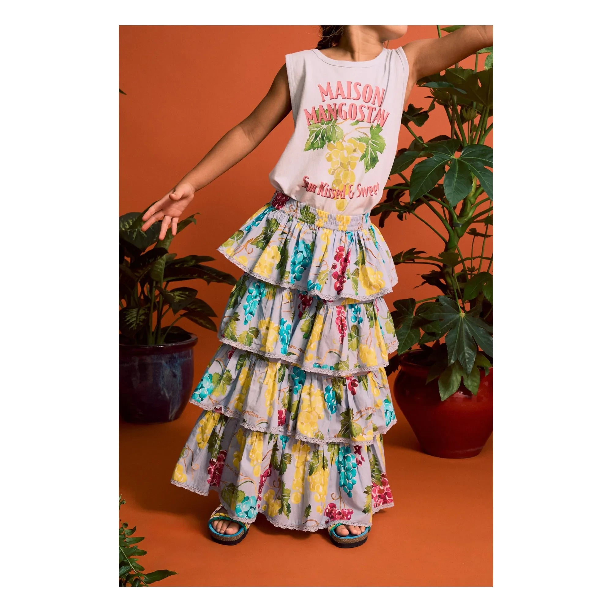 Maison Mangostan – Trägertop „Parrot“ | Weiß