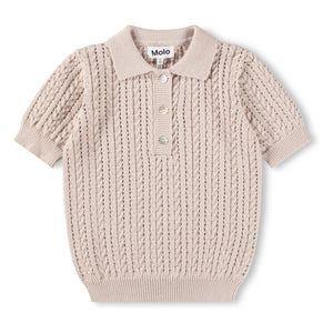 Molo - Gretel Bio-Baumwoll-Strick-Poloshirt | Beige