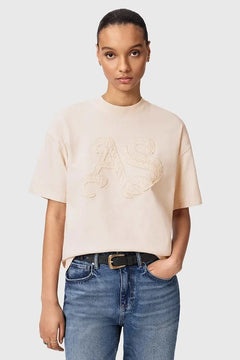 AllSaints تيشيرت قطني نسائي INSIGNIA