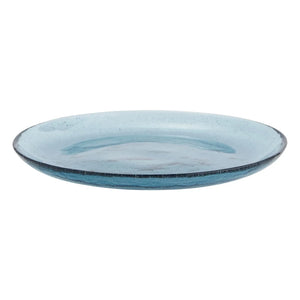 Madam Stoltz - Plato de cristal de color | Azul