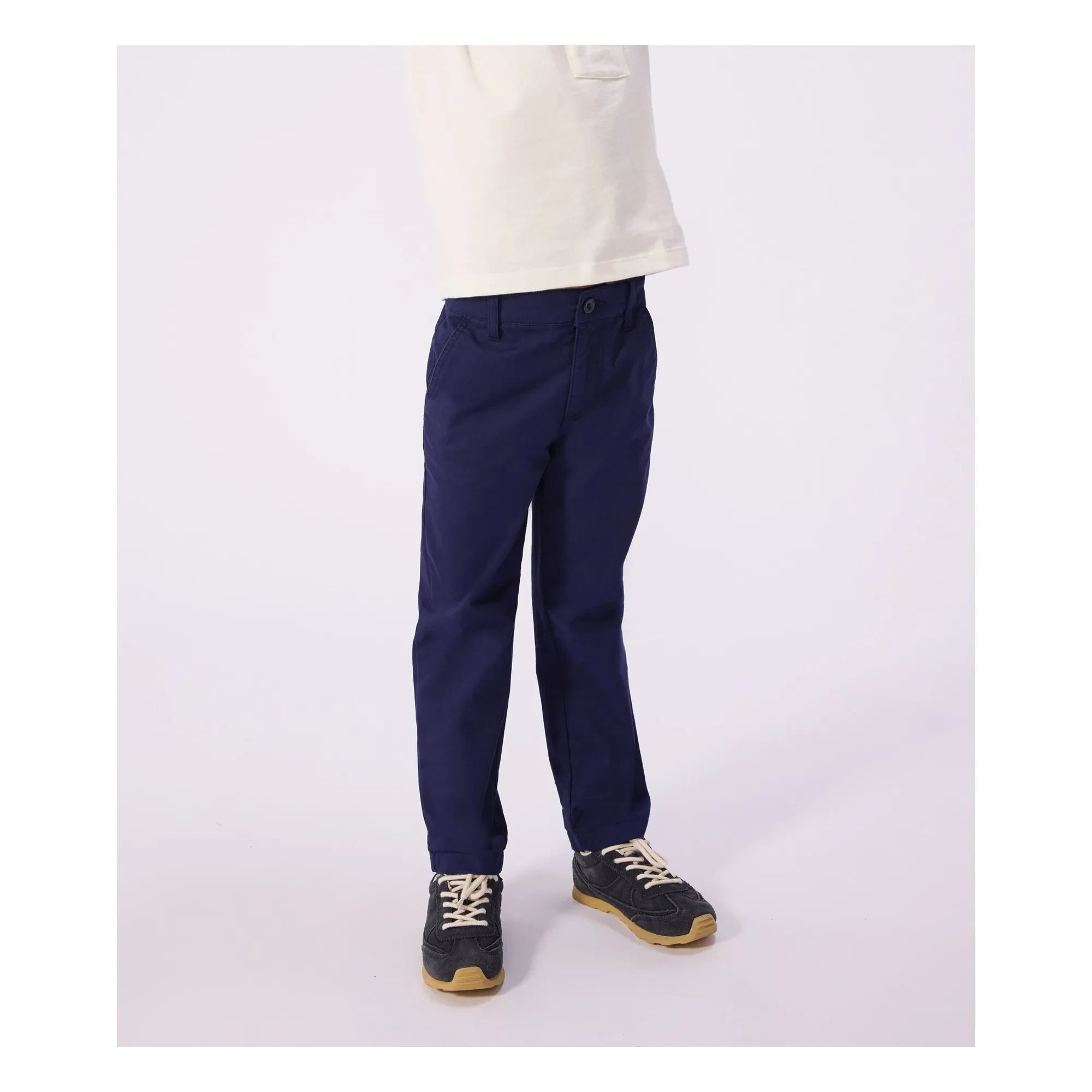 Petit Bateau - Pantalón de gabardina chino beige