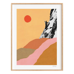 Ciel Glue - Mountain n°4 Tırmanış Posteri - Sınırlı Üretim | Turuncu