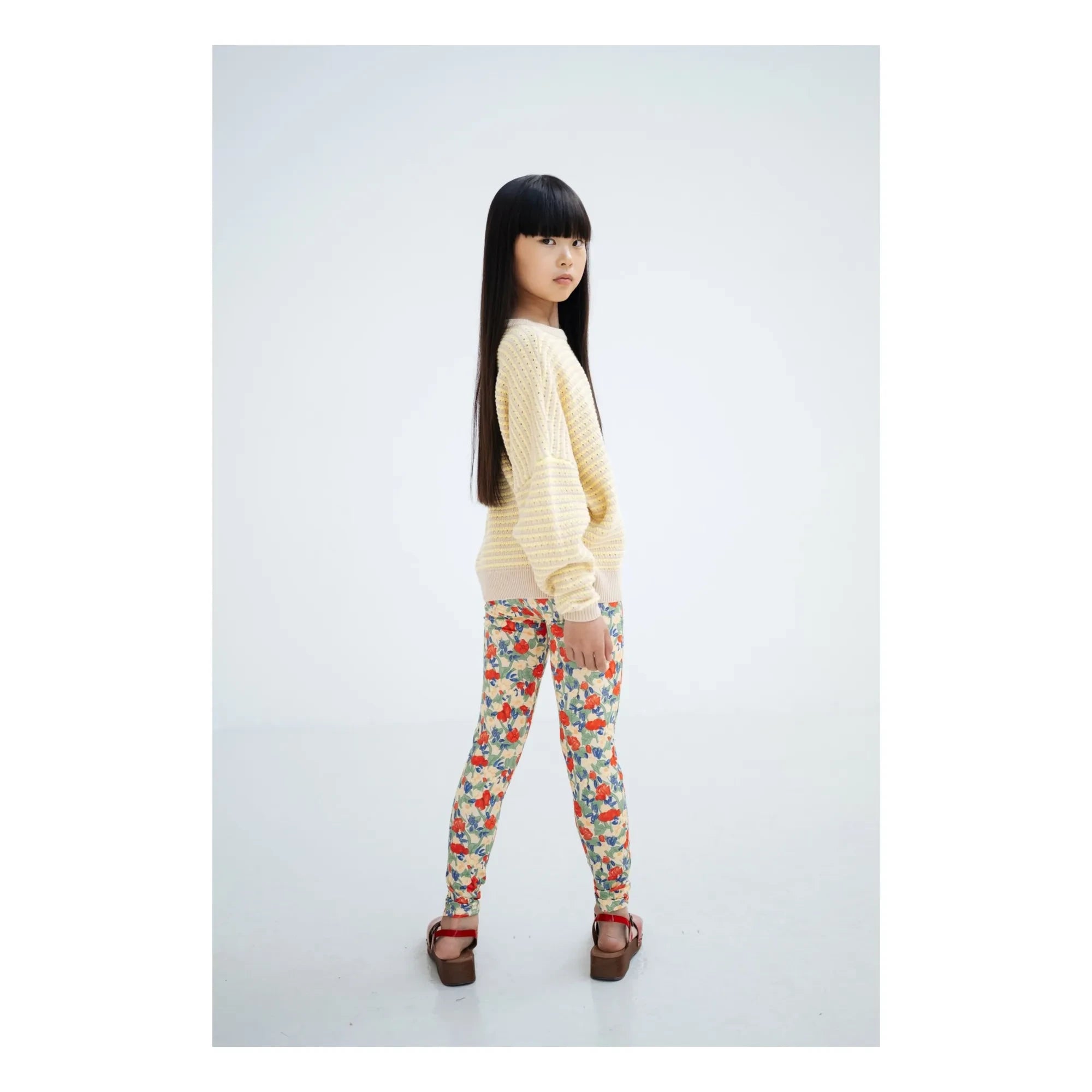 Repose AMS - Striped Knitted Sweater | Pale Yellow