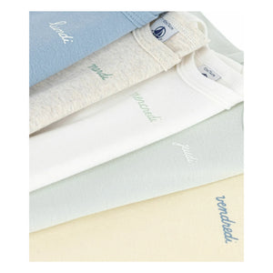 Petit Bateau - 5er Pack Bodysuits Semainier aus Bio-Baumwolle | Gelb