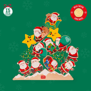 Legami - Στοιβαζόμενο ξύλινο παιχνίδι - Ho Ho Ho: Παιχνίδι ισορροπίας
