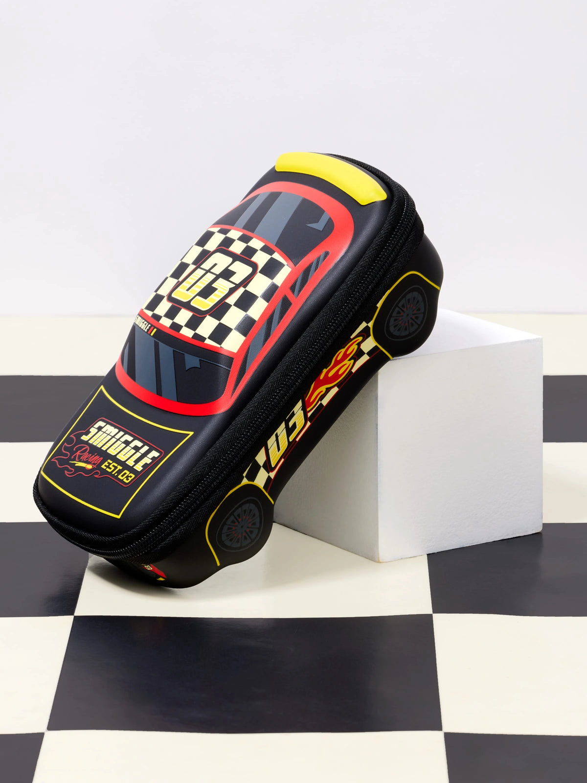 Smiggle - Pit Stop Araba Temalı Hardtop Kalem Kutusu