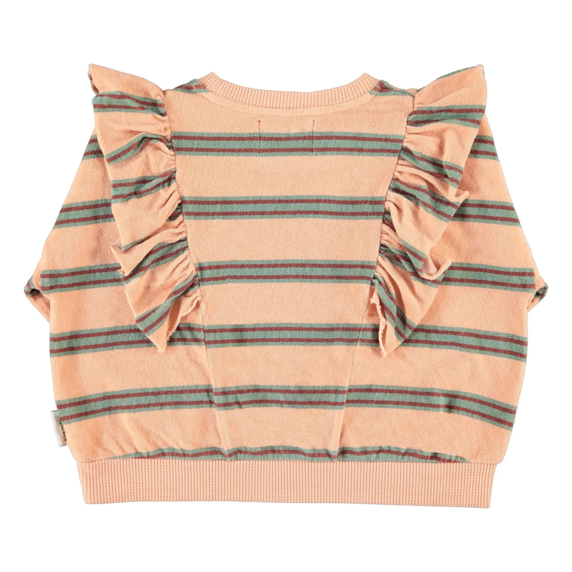 Piupiuchick - Çizgili Organik Pamuklu Sweatshirt | Pembe
