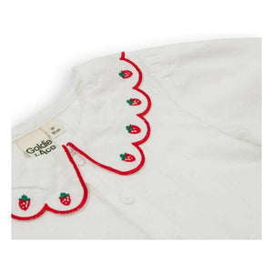 Goldie + Ace - Blusa corta fresa | Marfil
