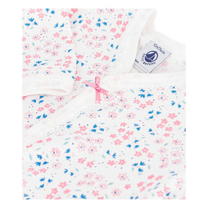 Petit Bateau - Dors Bien Fleuri pijama | Beyaz
