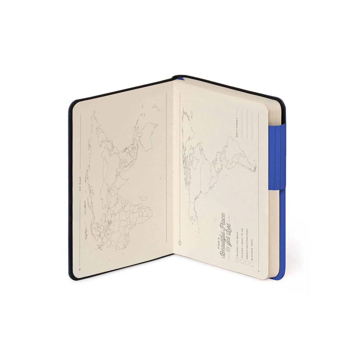 Legami - Defter ile Blank Pages ve Monochrome Yumuşak Kılıf - Eclectic Blue - My Defter