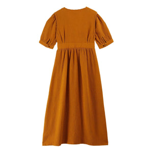 Emile et Ida - Vestido de gasa de algodón Bruna | Cúrcuma