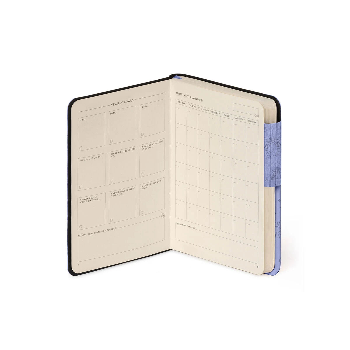 Legami - Notebook with Blank Pages and Monochrome Soft Cover - Cosmic Lilac - My Notebook