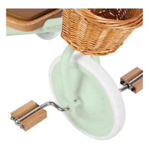 Banwood - Triciclo de metal y madera | Verde menta
