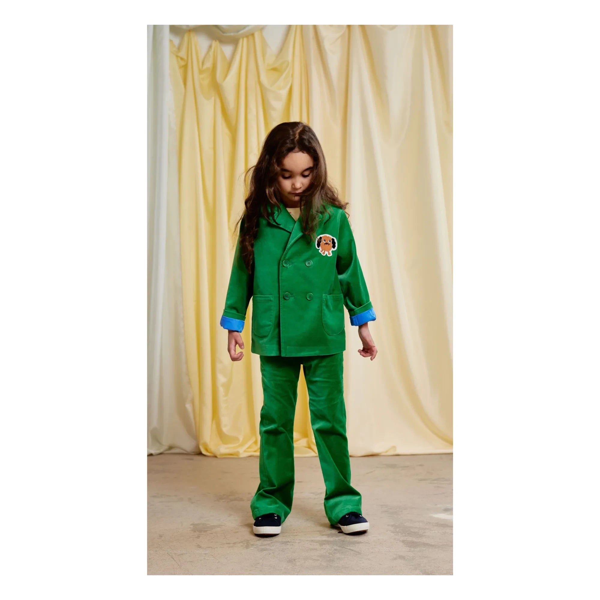 Mini Rodini - Diggie Velvet Organic Cotton Jacket | Green