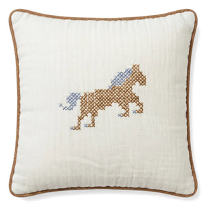 Editions Aimable - Cojín Clovis de caballo | Gasa blanco roto