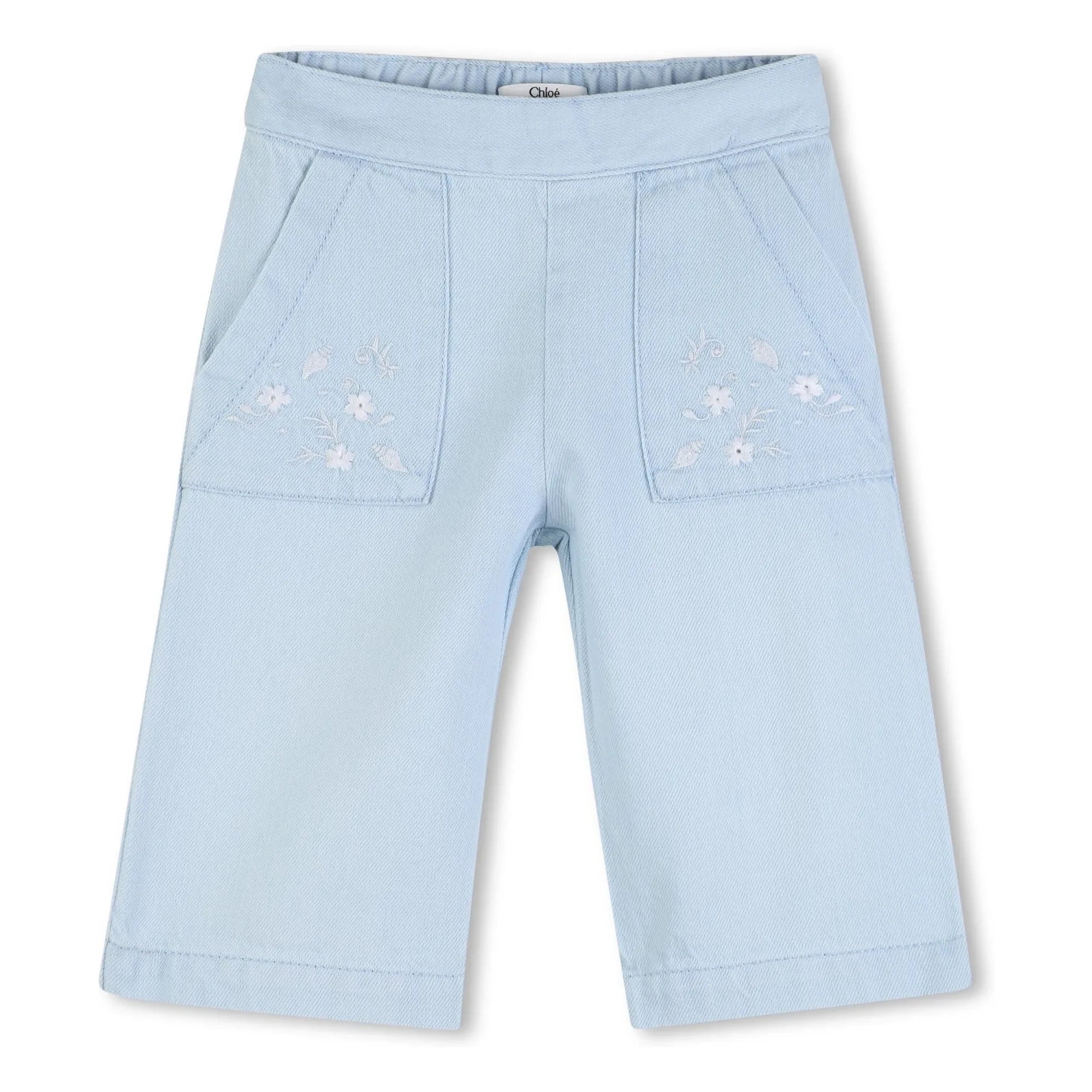 Chloé - Nakışlı Kot Pantolon | Mavi