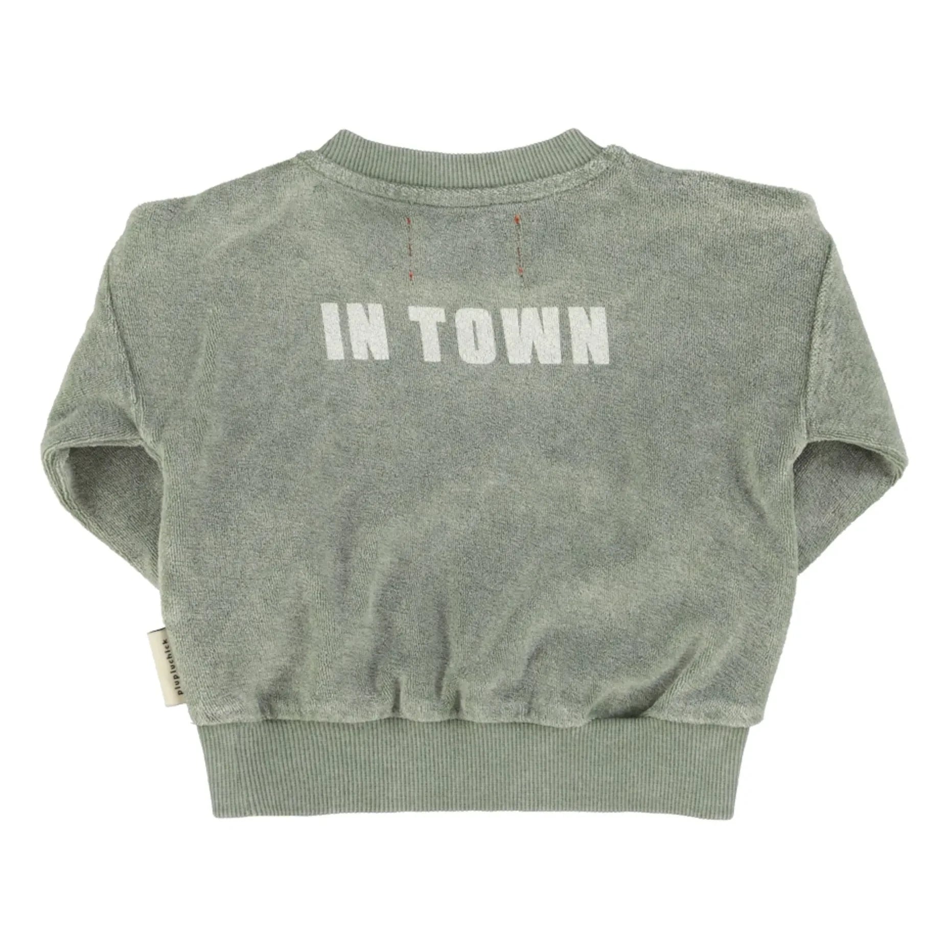 Piupiuchick - Best Friend organik pamuklu havlu sweatshirt | Koyu yeşil