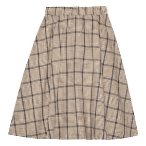 brunobruno nation - Gertrud linen and organic checkered cotton | Brown