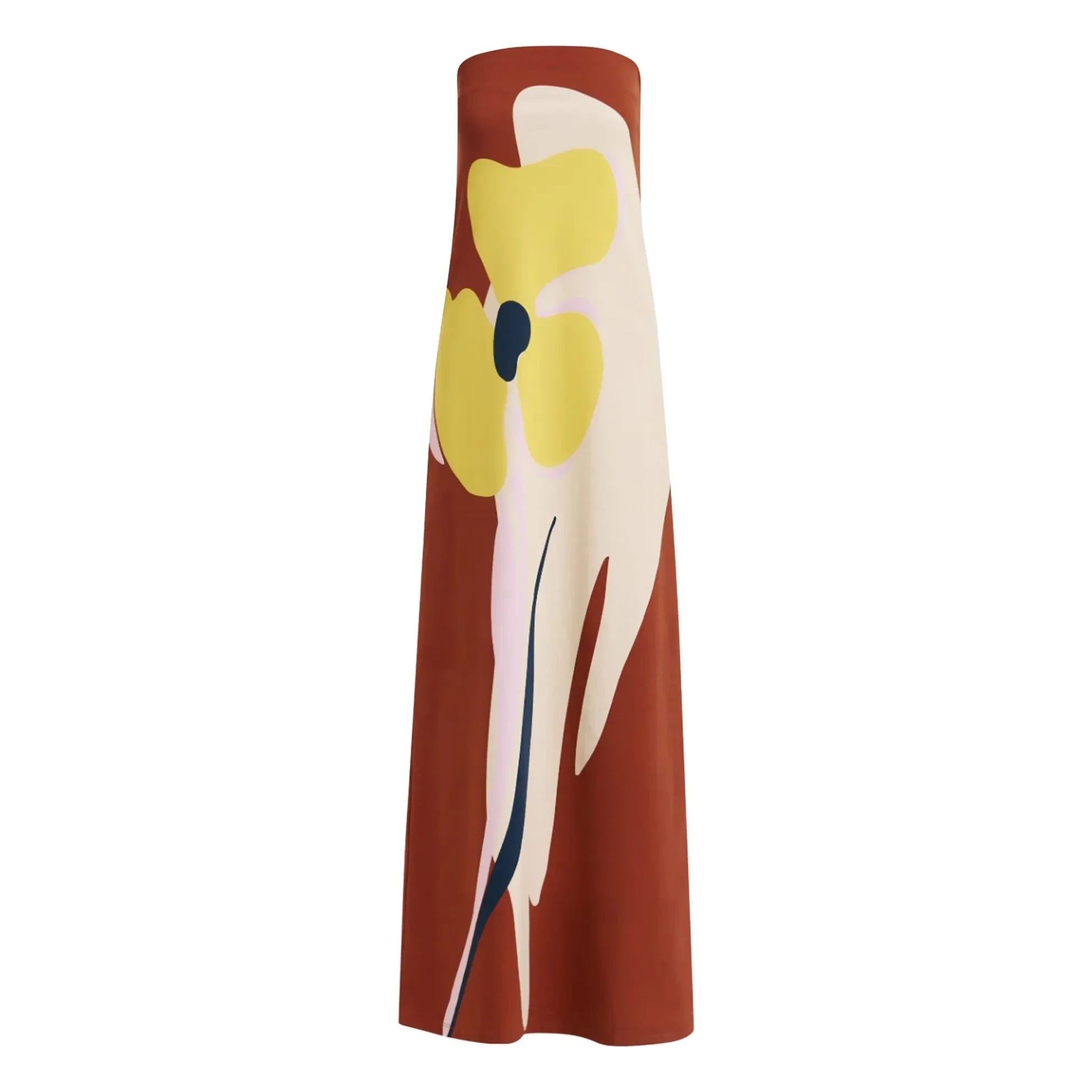 Essentiel Antwerp - Vestido Jannick de algodón | Rojo ladrillo