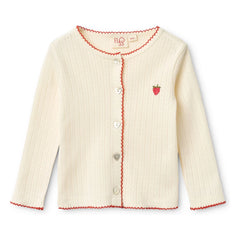 Flöss - Cárdigan calado Flora Fraise | Crema
