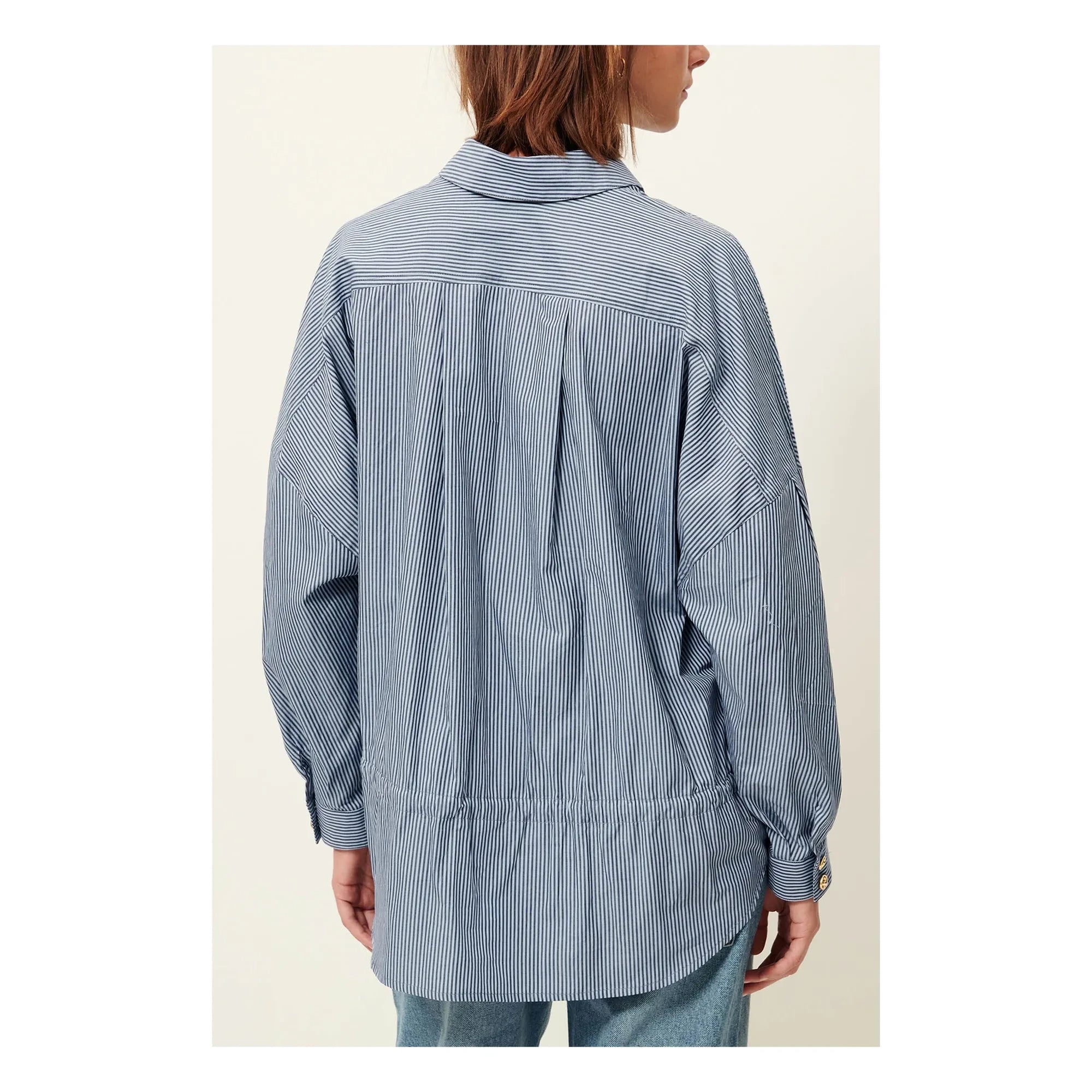 Sessùn - Blusa de algodón a rayas Santalin | Azul
