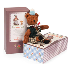 Moulin Roty - Papa Big Bear Plush Toy with Box | Brown