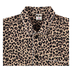 Pockies - Leopar Pijama Gömlek | Bej