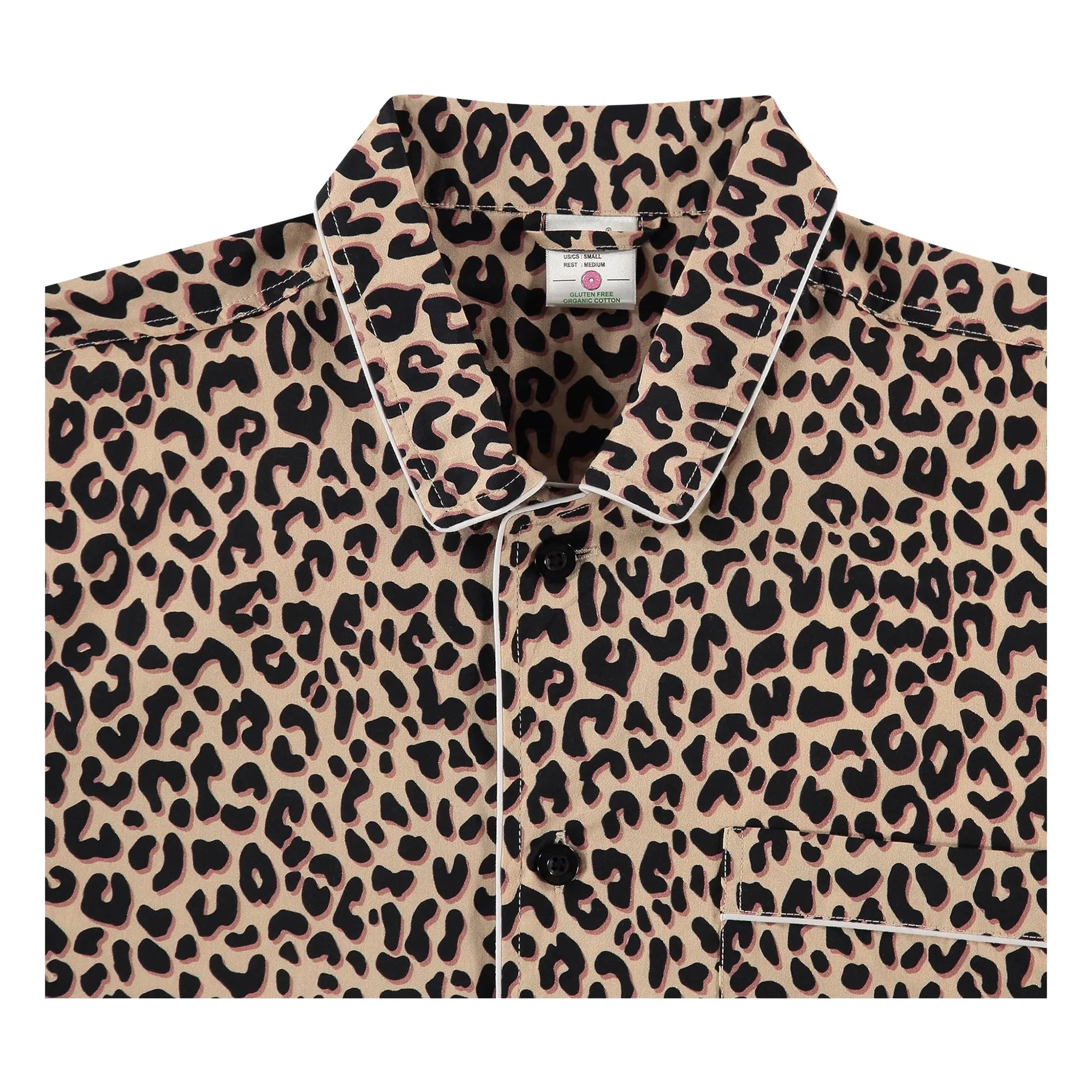 Pockies - Leopar Pijama Gömlek | Bej
