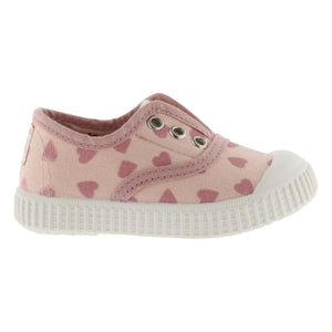 Victoria - Elastico Lona Hearts Sneakers | Toz Pembe
