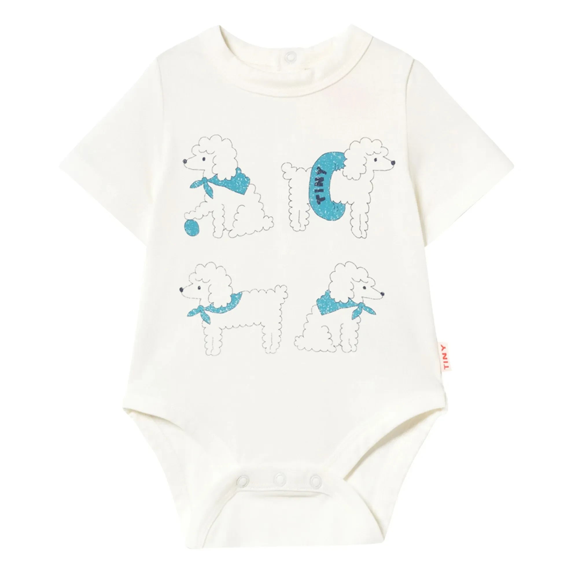 Tinycottons - Poodle Gövde Organik Pamuk | Beyaz