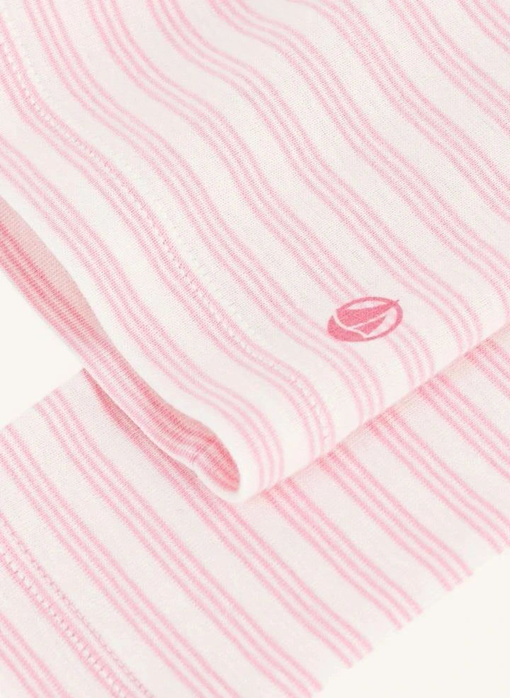 Petit Bateau - Düz çizgili balıkçı yaka | Pembe