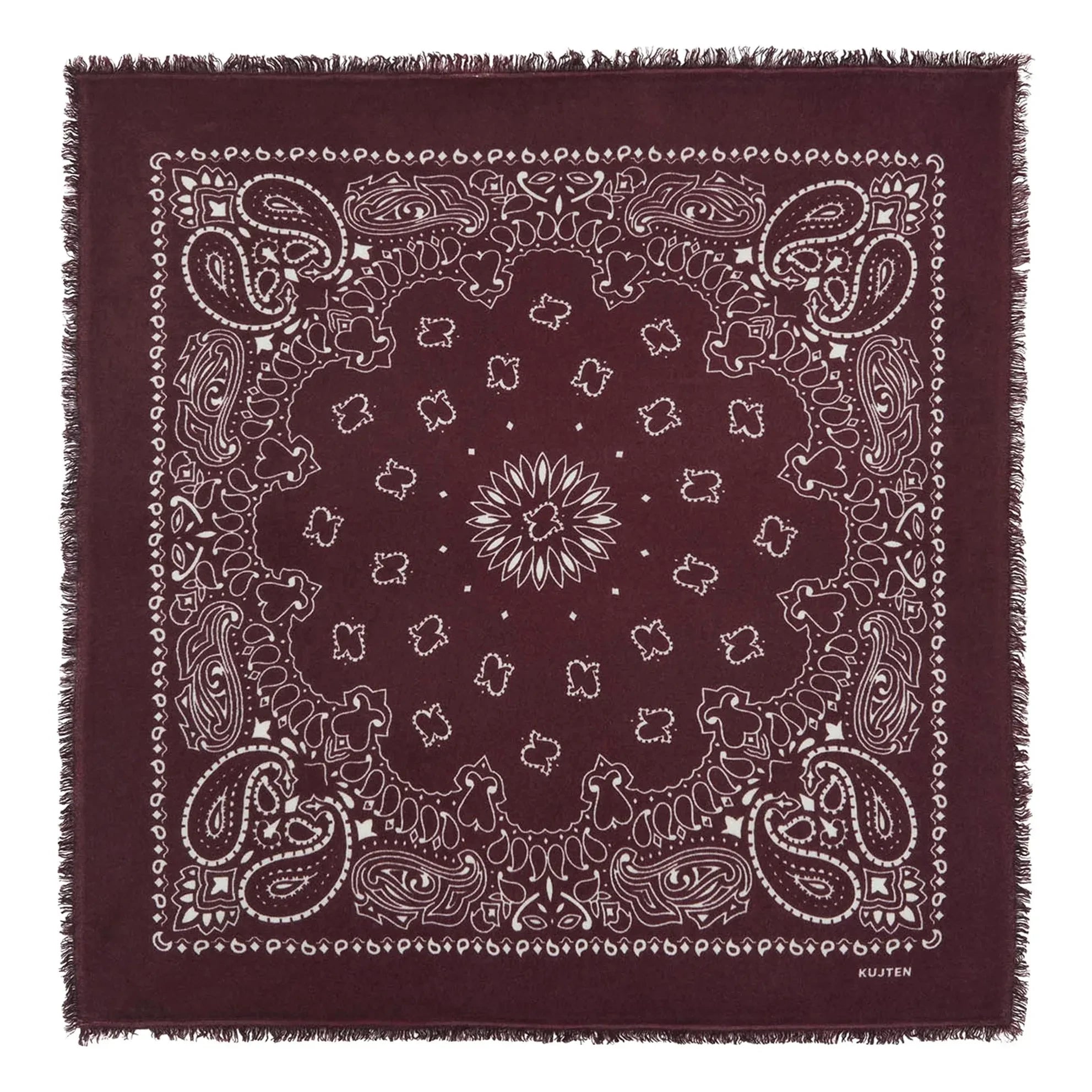 Kujten - Hachiko Kaşmir Bandana | Bordo