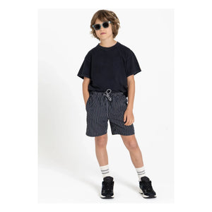 Finger in the Nose – Freeboy Gestreifte Badeshorts | Schwarz