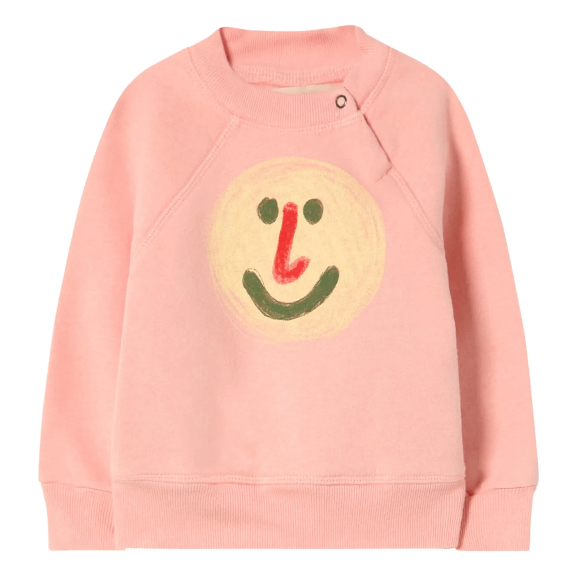 The Animals Observatory - Baby Shark Sweatshirt mit Gesichtsdruck | Rosa
