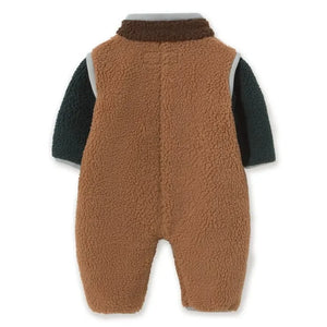 Tinycottons - Chaqueta de piloto con bloques de color estilo sherpa | Marrón