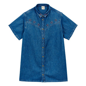 a.p - Bleach Denim Elbise | Ağartılmış Denim