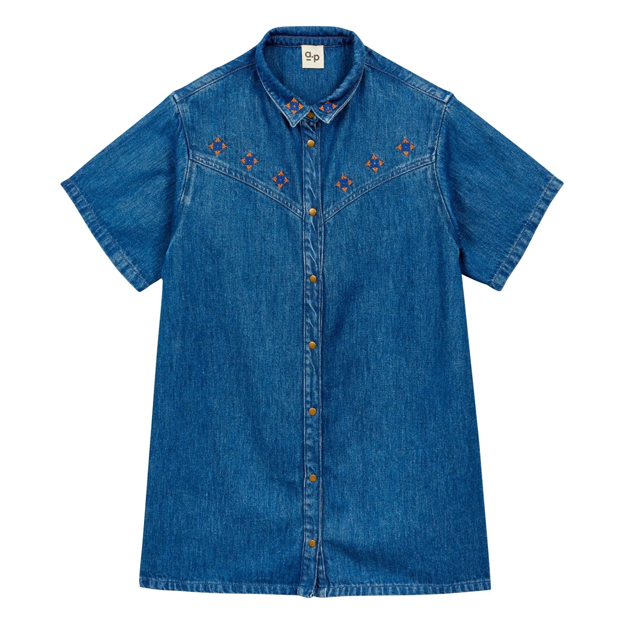 a.p - Bleach Denim Elbise | Ağartılmış Denim