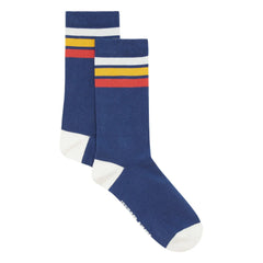 Hundred Pieces - CLASSIC STRIPES BLAUE SOCKEN | Ecru