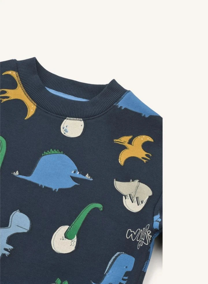 Liewood - Ridley Dinolar organik pamuklu sweatshirt | Lacivert