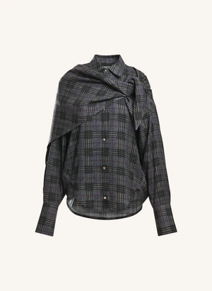 Essentiel Antwerp - Kiss Oversized Şal Gömlek | Gri