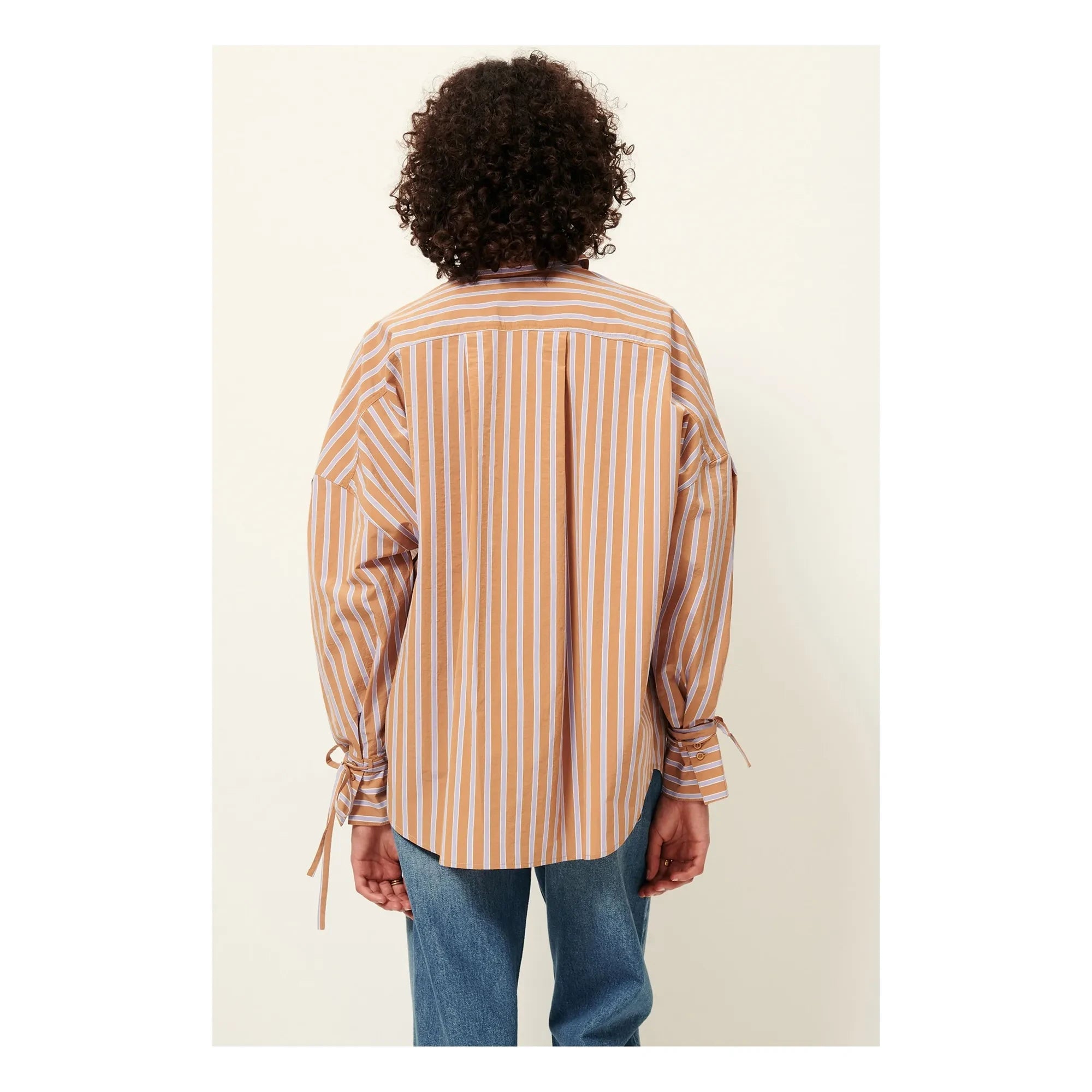 Sessùn - Camisa a rayas de algodón Armando | Terracota