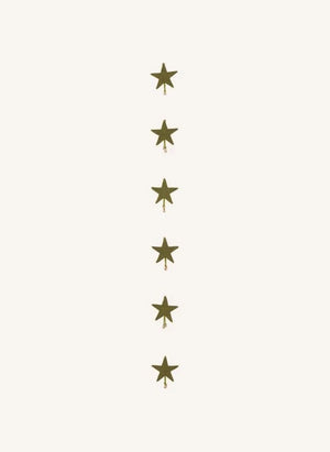 Muskhane - Keçe "Shooting Stars" Garland | Moss Green