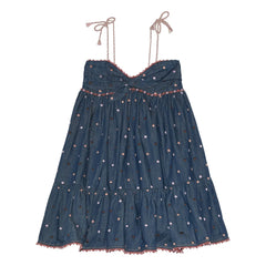 Zimmermann - Awaken Pois Denim Elbise | Koyu Mavi