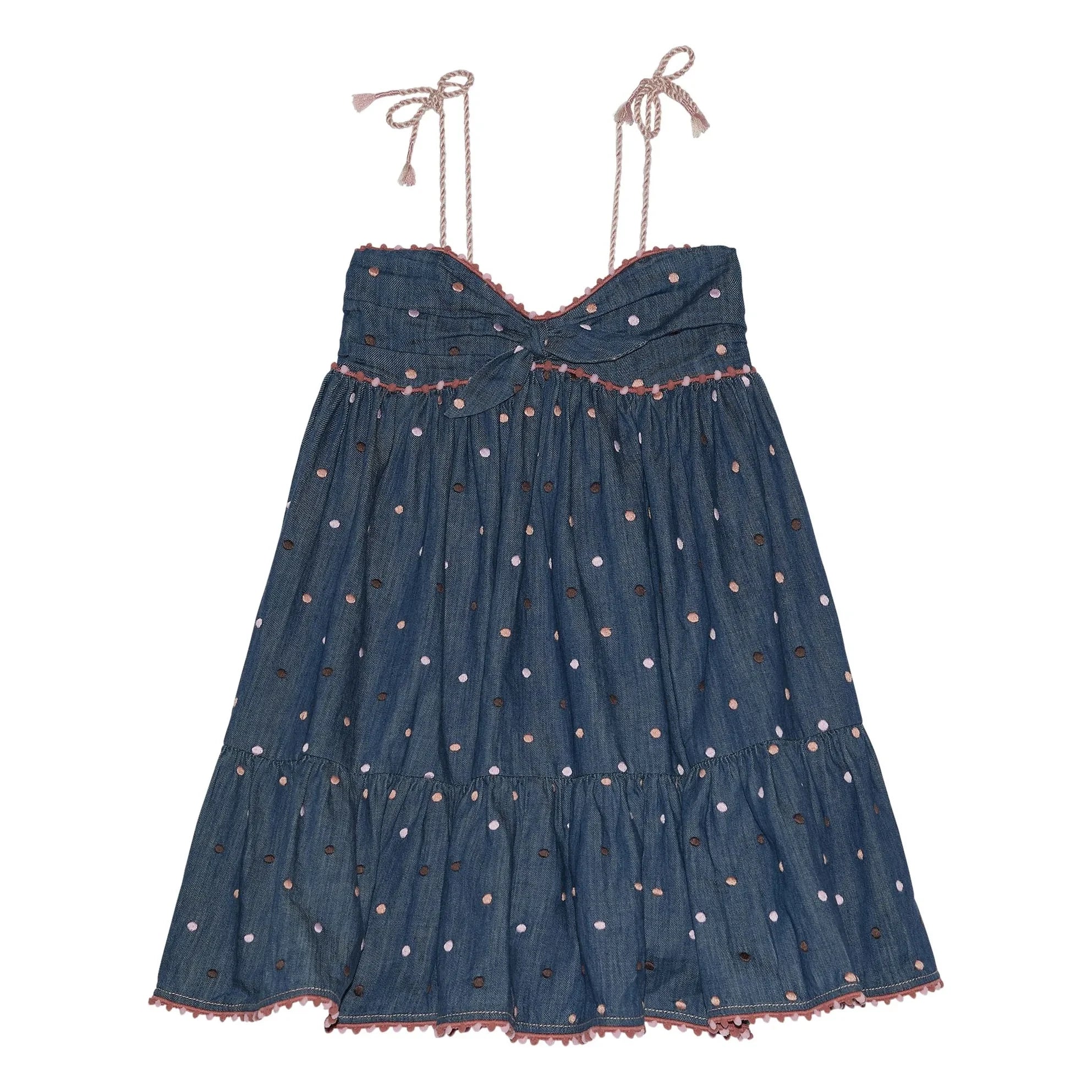 Zimmermann - Awaken Pois Denim Elbise | Koyu Mavi