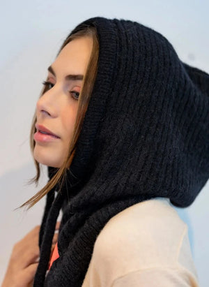K'puche - Sudadera con capucha de alpaca Khira | Negro