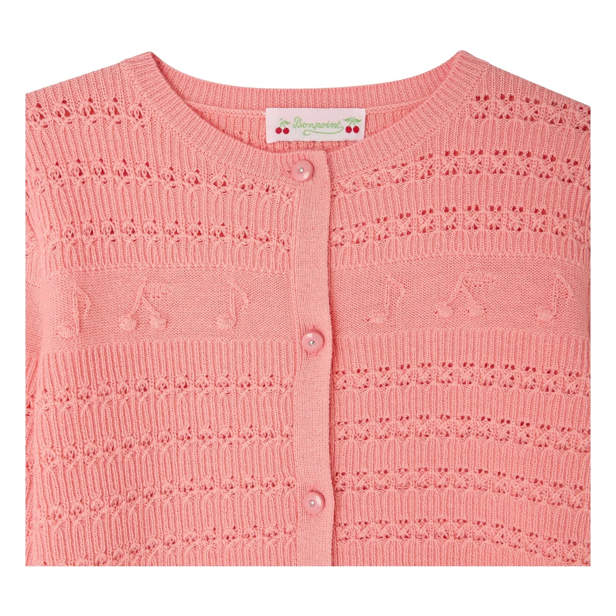 Bonpoint - Mia Wool Cardigan | Candy pink
