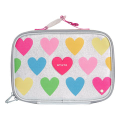 State Bags - Rodgers Irisée Lunch-Box mit Herzmuster | Grau