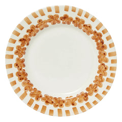 Tressé - Tiare Floral Dinner Plate | Brown