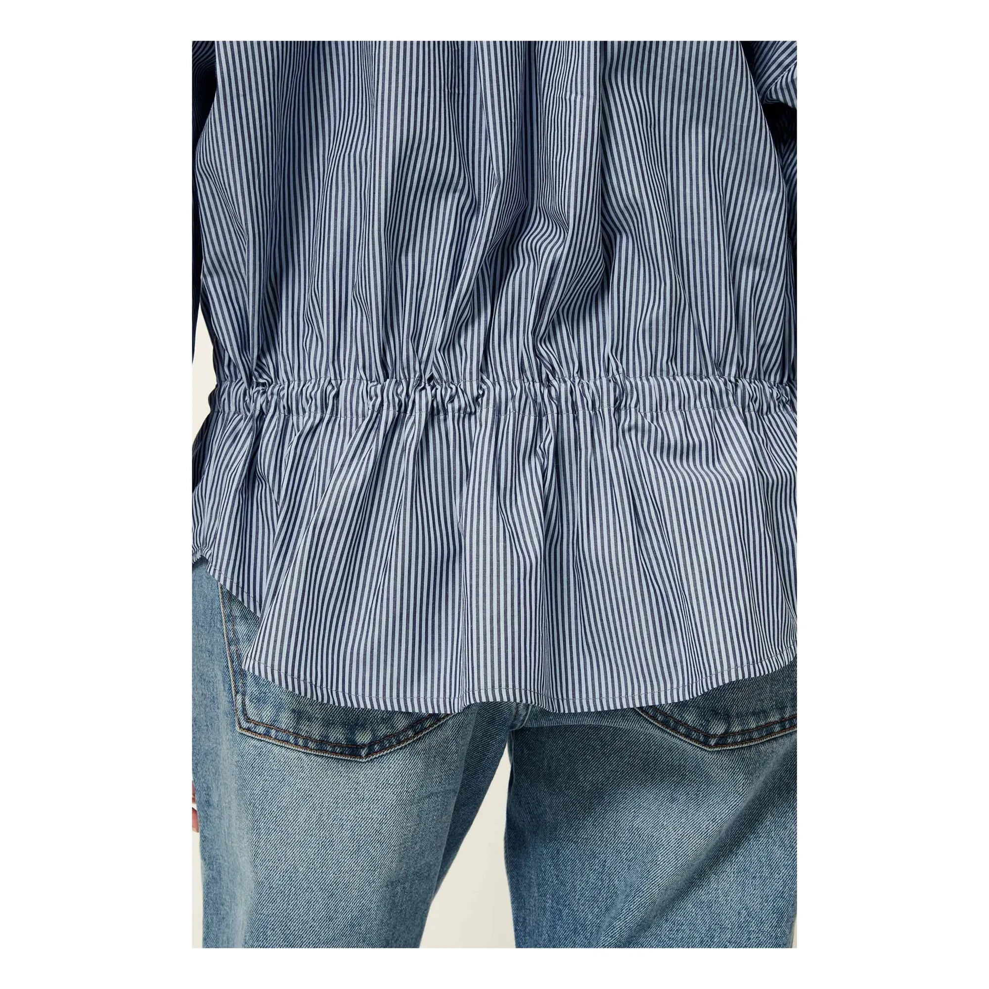 Sessùn - Blusa de algodón a rayas Santalin | Azul