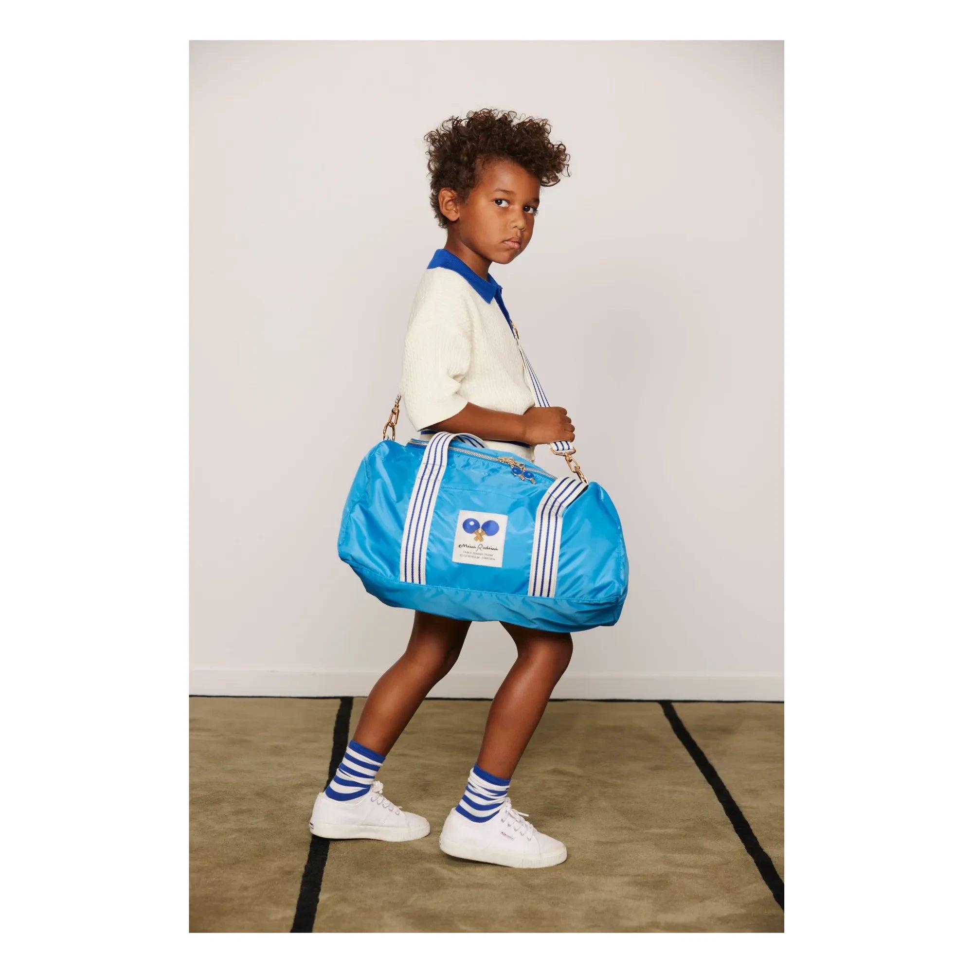 Mini Rodini - Poloshirt aus Bio-Baumwollstrick | Ecru